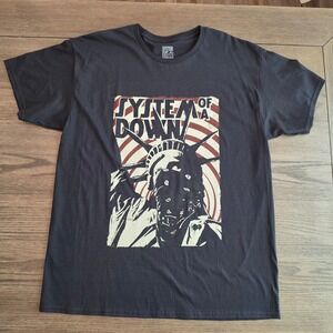 System of a Down Liberty Bandit Unisex Black Graphic T-Shirt Size M